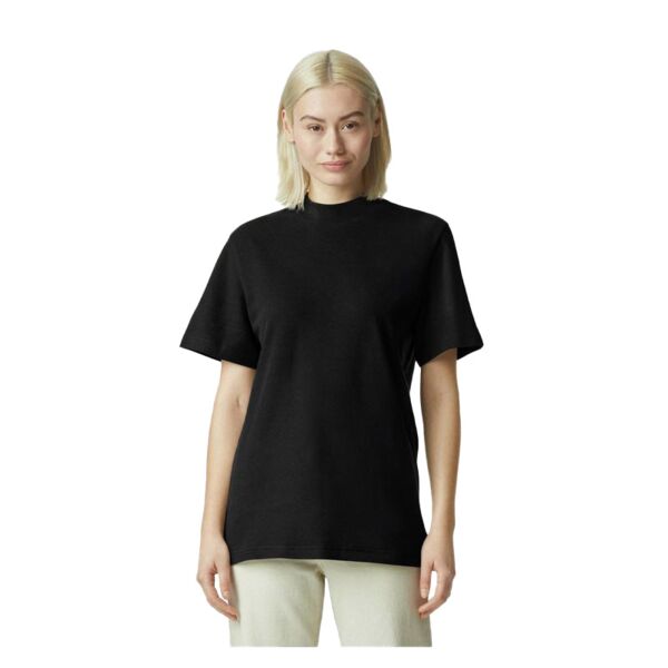 Unisex Pique Mockneck Tee Shirt Thumbnail