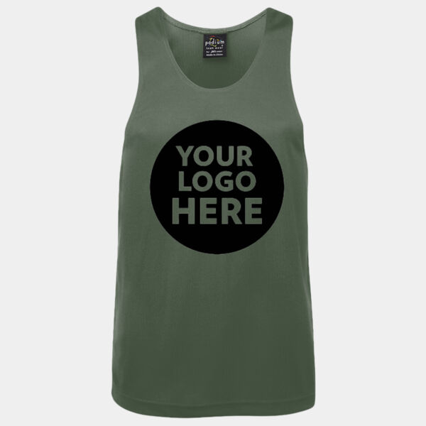 Decorated - Mens Poly Singlet Thumbnail